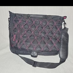 Targus Laptop Bag Black With Pink Trim Messenger Bag